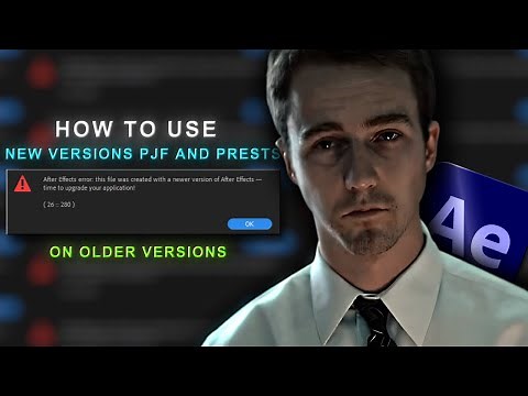 How to use New versions project files and presets in older after effects versions | Tutorial