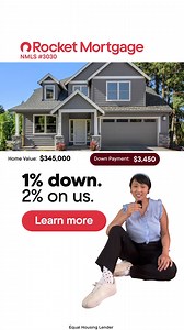 Home buyers: We have your back. You put down 1%, Rocket Mortgage® covers 2%. Get into a new home sooner with 3% equity! | Rocket