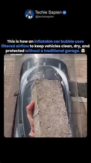 This Inflatable Car Bubble Keeps Supercars Dust-Free Without a Garage🤯