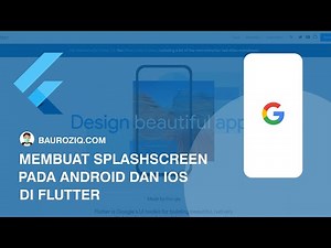 Membuat SplashScreen di Flutter Android & IOS