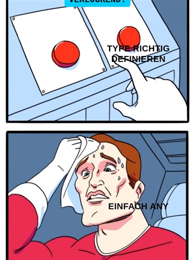 any ist der easy way out. Aber er kostet dich mehr als er hilft. #typescript #any #typesafety #coding #bestpractices