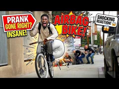 Bait Bike Airbag Prank | Dumb Criminals Get Caught