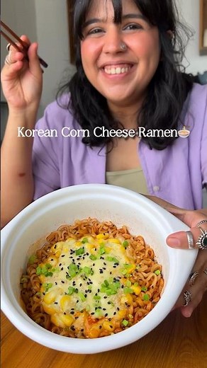 Trying Out The Korean Corn Cheese Ramen 🍜