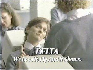 Delta "We love to fly and it shows" Commercial from 1988