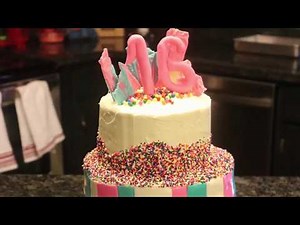 Making my Sweet 16 Birthday Cake | My first two tier cake
