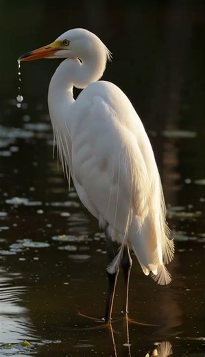 The Great Egret's Lacy Plumage