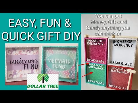 EASY FUN DIY DOLLAR TREE SHADOW BOX In Case of Emergency Break Glass