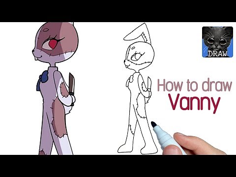 How to Draw Vanny | Vanessa A. From Five Nights at Freddy's Security Breach