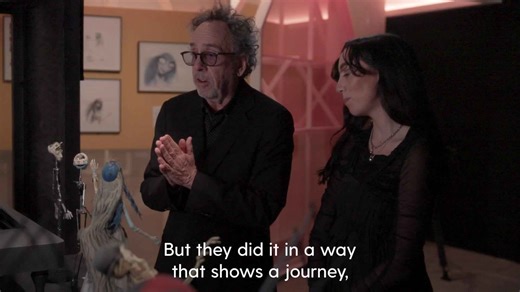 Tim Burton visits exhibition ahead of launch at The Design Museum