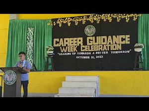 Teacher Inspirational message for students- Career Guidance Week Celebration.