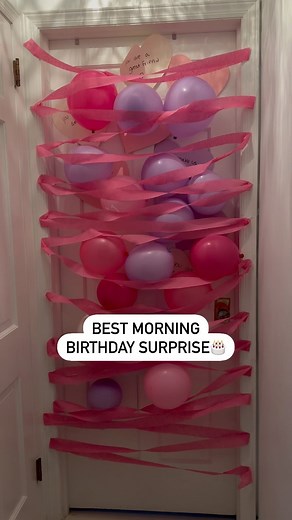 Shannon Doherty on Instagram: "My Favorite BIRTHDAY MORNING Tradition! this is the sweetest way to wake up on your birthday! we normally set it up the night before and do a few touch ups morning of too !( We def set the alarm so we are up before everyone too!)!! All you need are streamers and balloons!! All worth it when you see the smiles :) Happy Birthday to our little Peach today!! xoxox #birthday #birthdayhacks #birthdaytraditions #momhack #momsofinstagram"