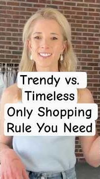 Trendy vs. Timeless: The Only Shopping Rule You Need#capsulewardrobe