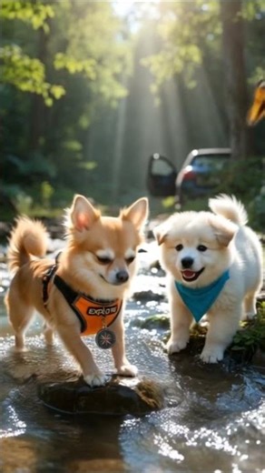 Paws and Pines: Episode 1 Adventure Trip #dog #pets #shortsfeed #ai #aianimation