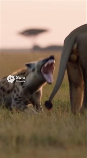 The Hyena Is Back! Lion Gets Pranked AGAIN After Escaping the Hole 😂🦁