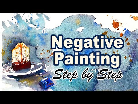 NEGATIVE PAINTING STEP BY STEP ☕️ Still Life Watercolor Demo 🎨✨