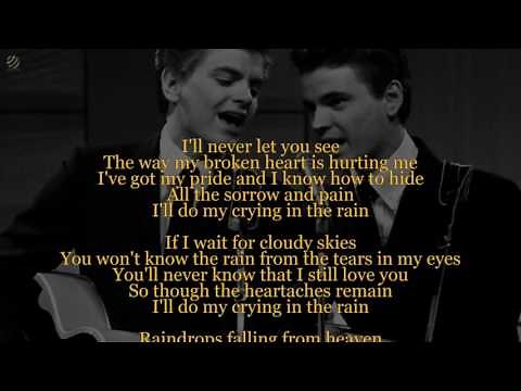 Crying In the Rain - Everly Brothers (Lyric video) [HQ]
