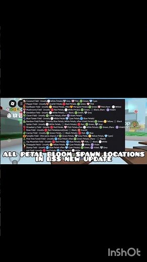 ALL PETAL BLOOM SPAWN LOCATIONS IN BSS NEW UPDATE #roblox#beeswarmsimulator#petalbloom#spawnlocation