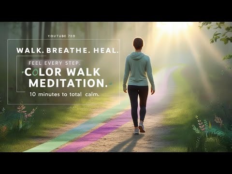10-Minute Guided Walking Meditation to Engage the Senses | Mindful Color Walk for Calm & Clarity”