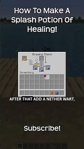 How To Make A Splash Potion Of Healing In Minecraft!