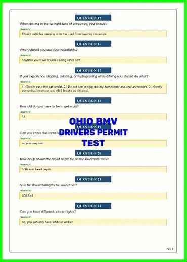 OHIO BMV DRIVERS PERMIT TEST video