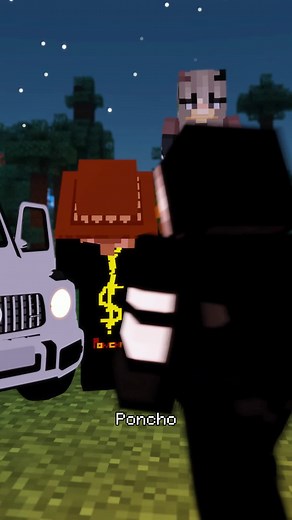 Colorful Minecraft Animation: Poncho Cover with Villager AI