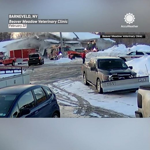 NY Fire Department Roof Collapses Under Weight of Snow