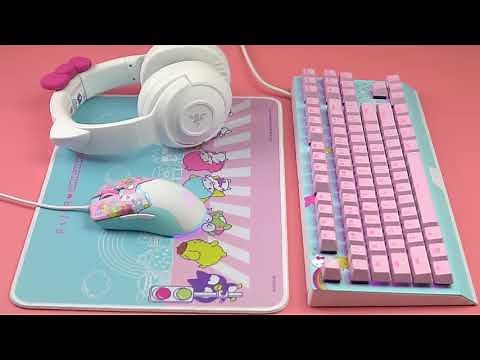 Razer x Sanrio Limited Edition Hello Kitty Mouse Mousepad / Keyboard Bluetooth Wireless Headset