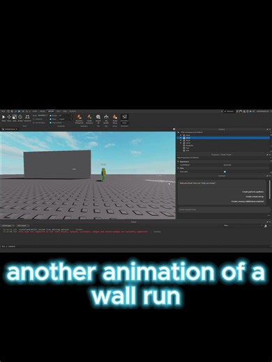 a wall run animation #roblox roblox studio