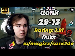 🔥donk (29-13) w/magixx/suns1de avg 3400 Elo (nuke) | Jan 5, 2026 #cs2 #donk