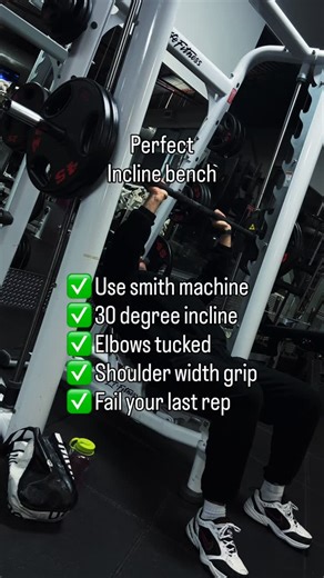 Isaiah | Fat Loss & Muscle Building Coach For Men on Instagram: "Is the incline smith machine press in your rotation?"