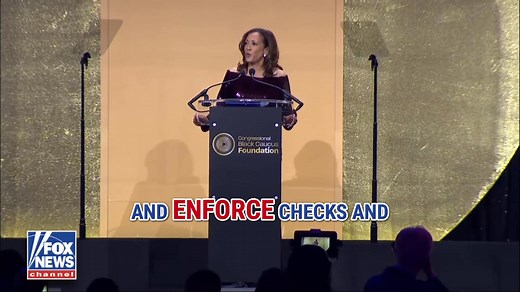 Former VP Kamala Harris calls President Trump "incompetent" and "unhinged" to cheers at the Congressional Black Caucus Phoenix Awards. | Fox News