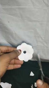 craft rose flower with paper stamp