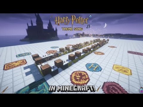 Harry Potter Theme in Minecraft?! 😳 (Note Block Magic) #harrypotter #minecraft #hogwarts