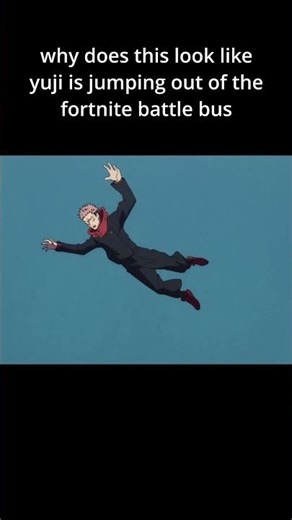 Yuji spawned of the Fortnite Battle Bus (Jujutsu Kaisen Season3) #jjk #jjkseason3 #fortnitebattlebus