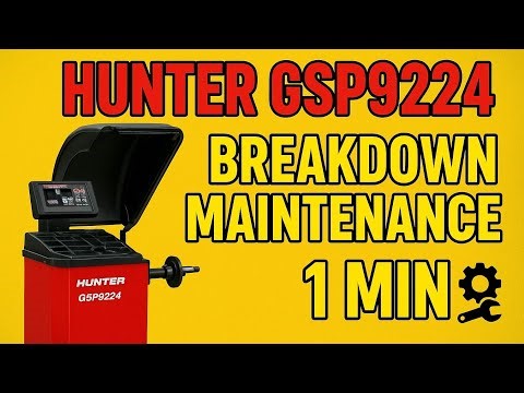 Hunter Wheel Balancer GSP9224 | Breakdown Maintenance Full Guide in 1 Minute