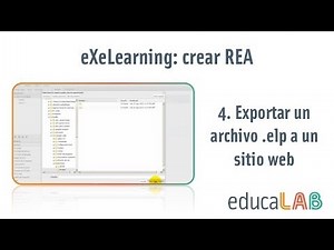 eXeLearning. Exportar un archivo elp a un sitio web