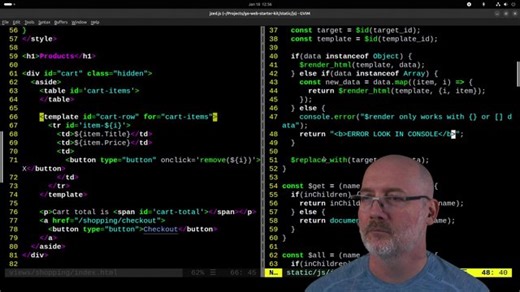Go Web Dev|Refining and Using a Old School JavaScript Front-End Idea|No Brainrot Stream