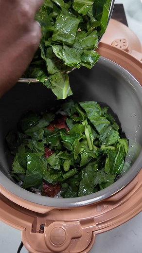 These Southern Style Pressure Cooker Collard Greens are flavorful, tender, and cooked in half the time as the stove top method. Now you can enjoy collard greens any day of the week! | My Forking Life with Tanya Harris