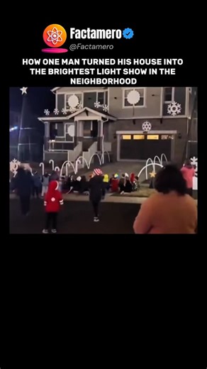 Factamero_ on Instagram: "This man transformed his home into a spectacular light show that instantly became the highlight of the entire area. What looks like a simple holiday decoration is actually a complex system of thousands of LEDs and programmable controllers. Every snowflake, roof line and tree is synchronized through a single lighting network that requires careful planning and testing. Projects like this take weeks of setup, wiring, energy balancing and precise software configuration. The