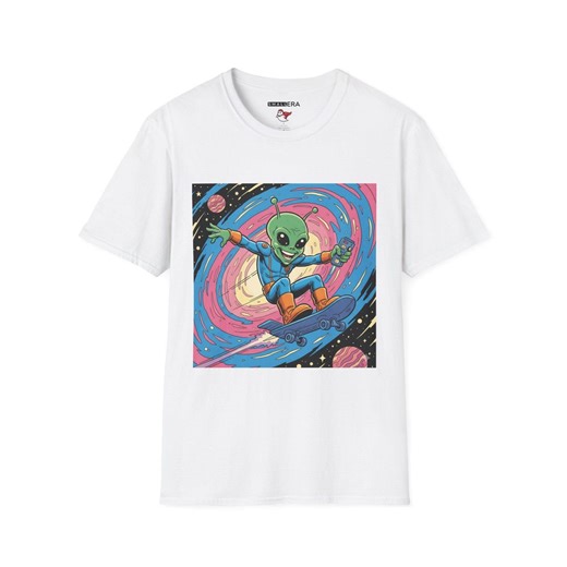 Alien Skateboard Shirt Space Cartoon Graphic Tee Baby Toddler Kids Adult Gift Outfit - Etsy