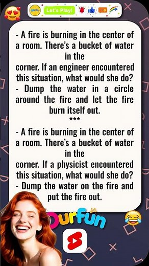 Joke Engineer vs Physicist Fire Problem 🔥🤣
