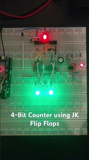 4-Bit Counter using JK Flip Flops