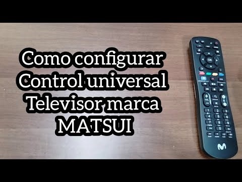 Código para TV MATSUI. Control universal.