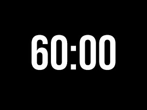 60-Minute Countdown Timer | Perfect for Study, Work, Pomodoro, Meditation, or Breaks |Copyright free