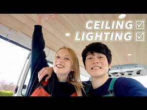 Van Conversion DIY: Installing our Van Ceiling Panels & Lights [Japan Van Life 5]