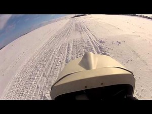 1966 Wards snow-go vintage snowmobile first ride.