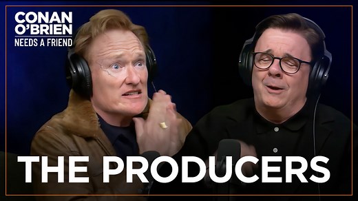 Conan and his mom met Nathan Lane backstage at “The Producers.” | Team Coco