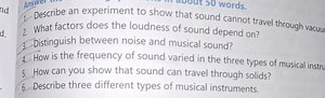 2. What factors does the loudness of sound depend on?3. Distin... | Filo