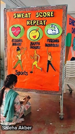 Easy Sports Bulletin Board Idea #Shorts #projectbasedlearning #sports