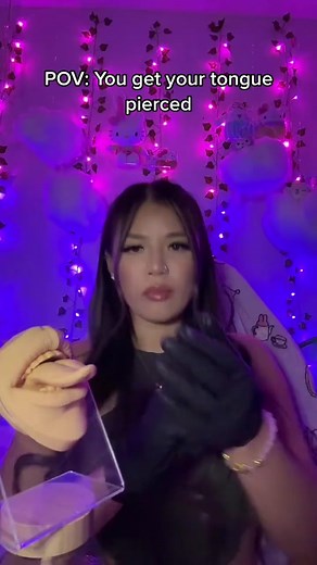 Lets pierce that tongue 😛 #asmr #asmrpov #asmrroleplay #asmrpiercing #fyp